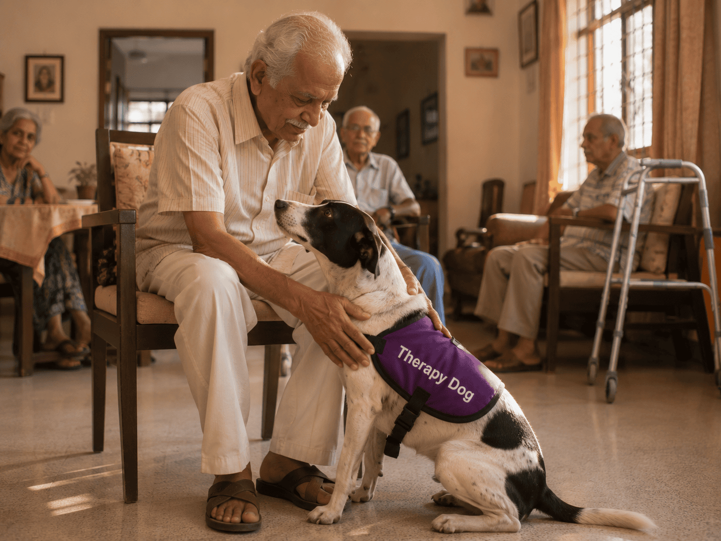 Therapy dog in school